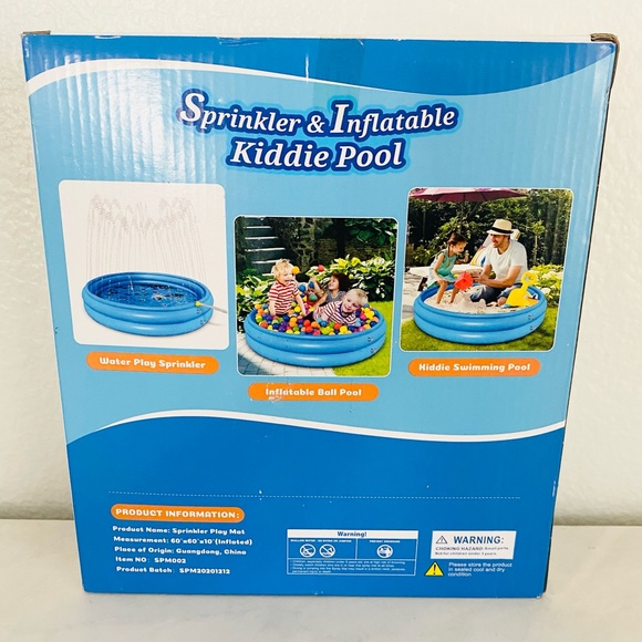 Gaiatop Sprinkler & Inflatable Kiddie Pool 3+ 120cm - Picture 2 of 3